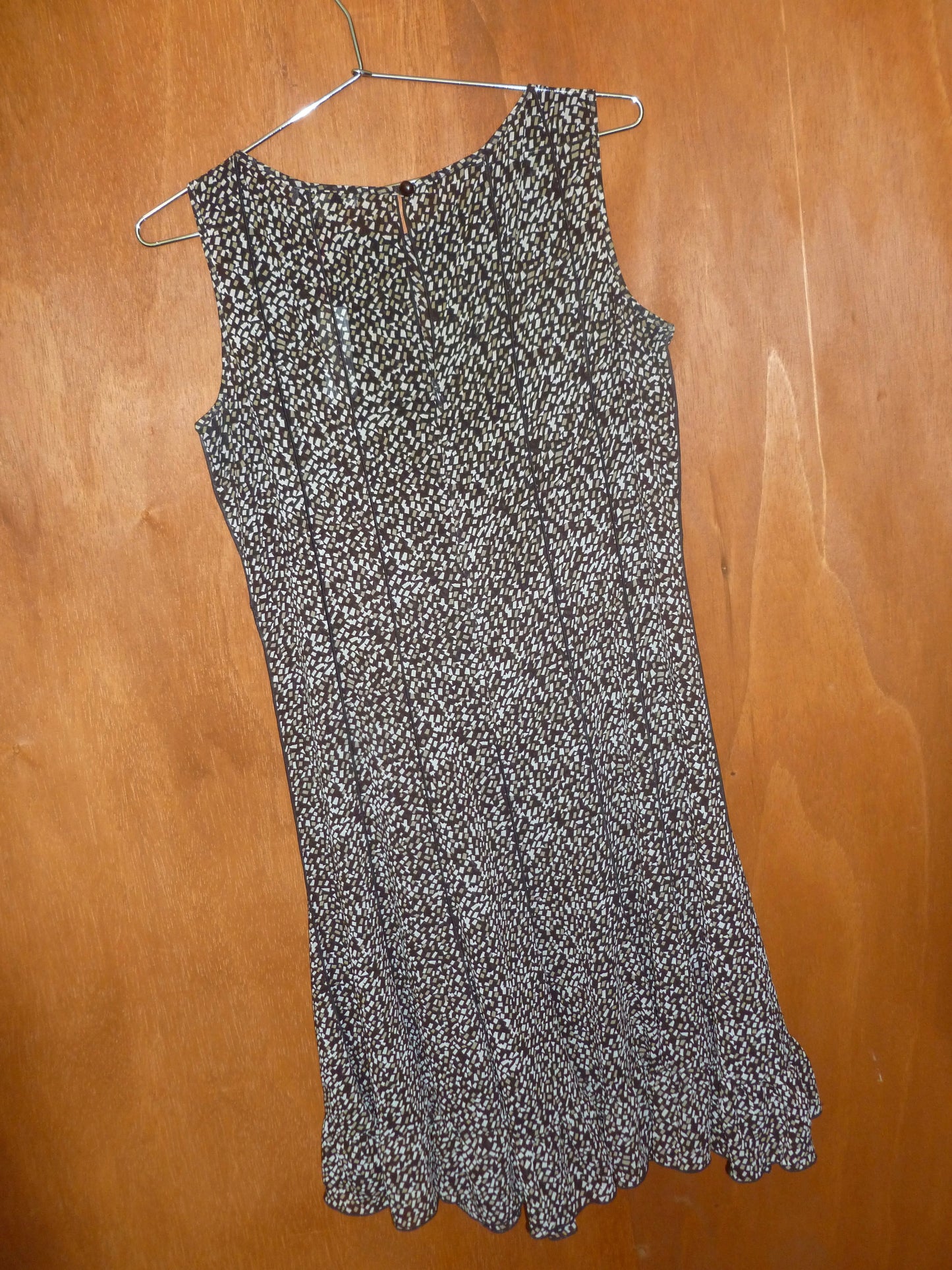 Brown Sheer Confetti Dress (14P)