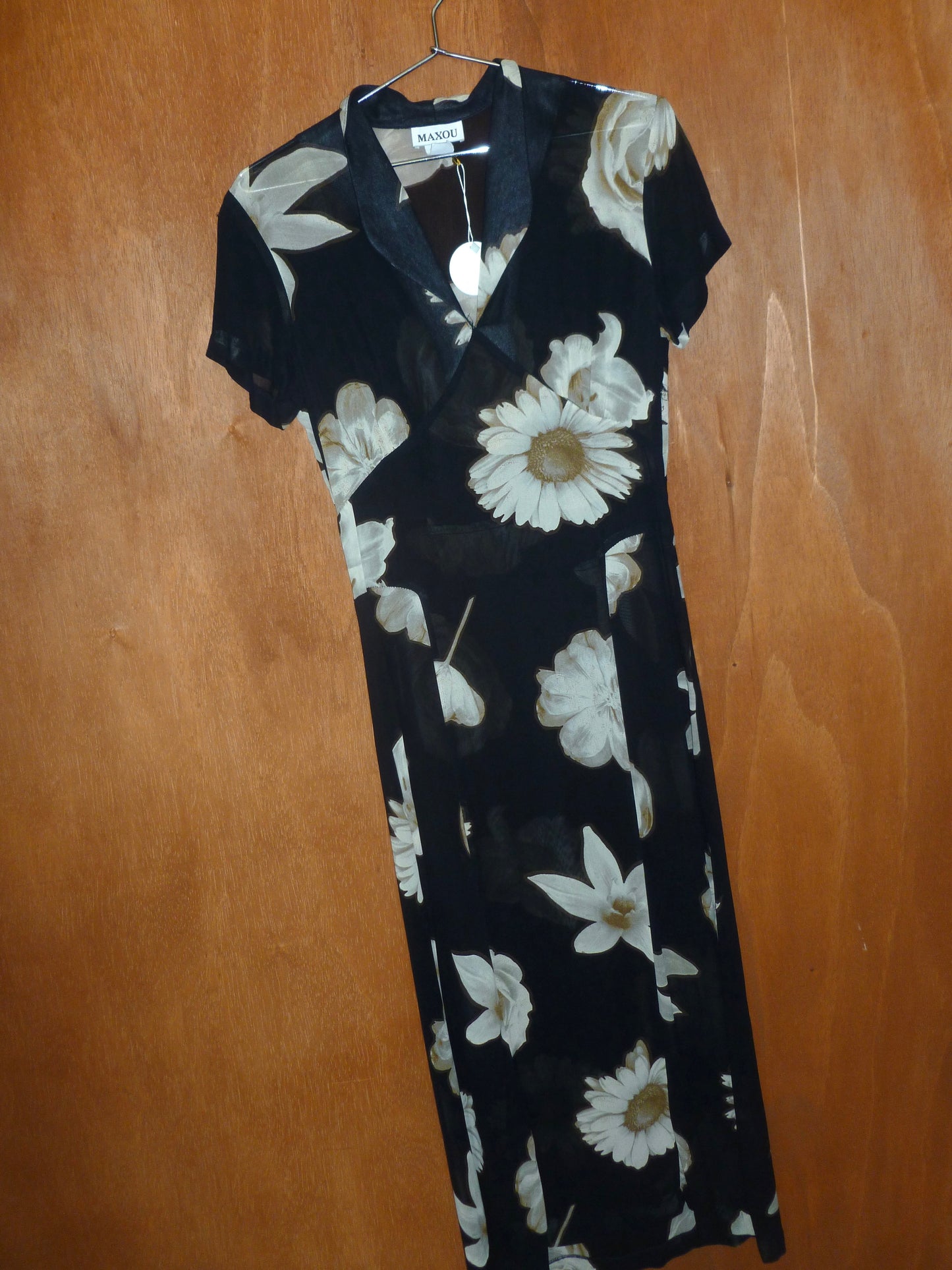 Black Floral Sheer Maxi Dress (4/6)