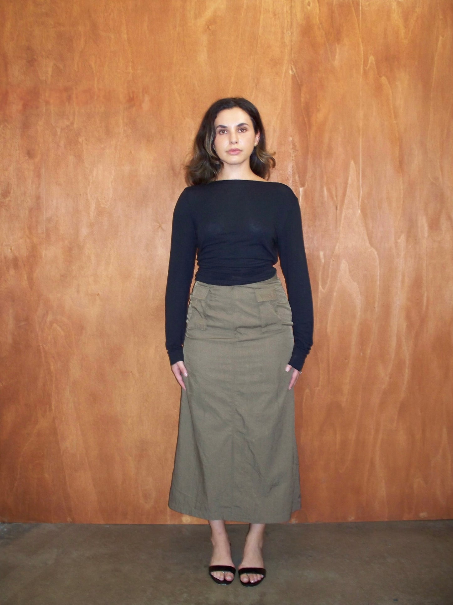 Mushroom Nylon Pocket Skirt (S)