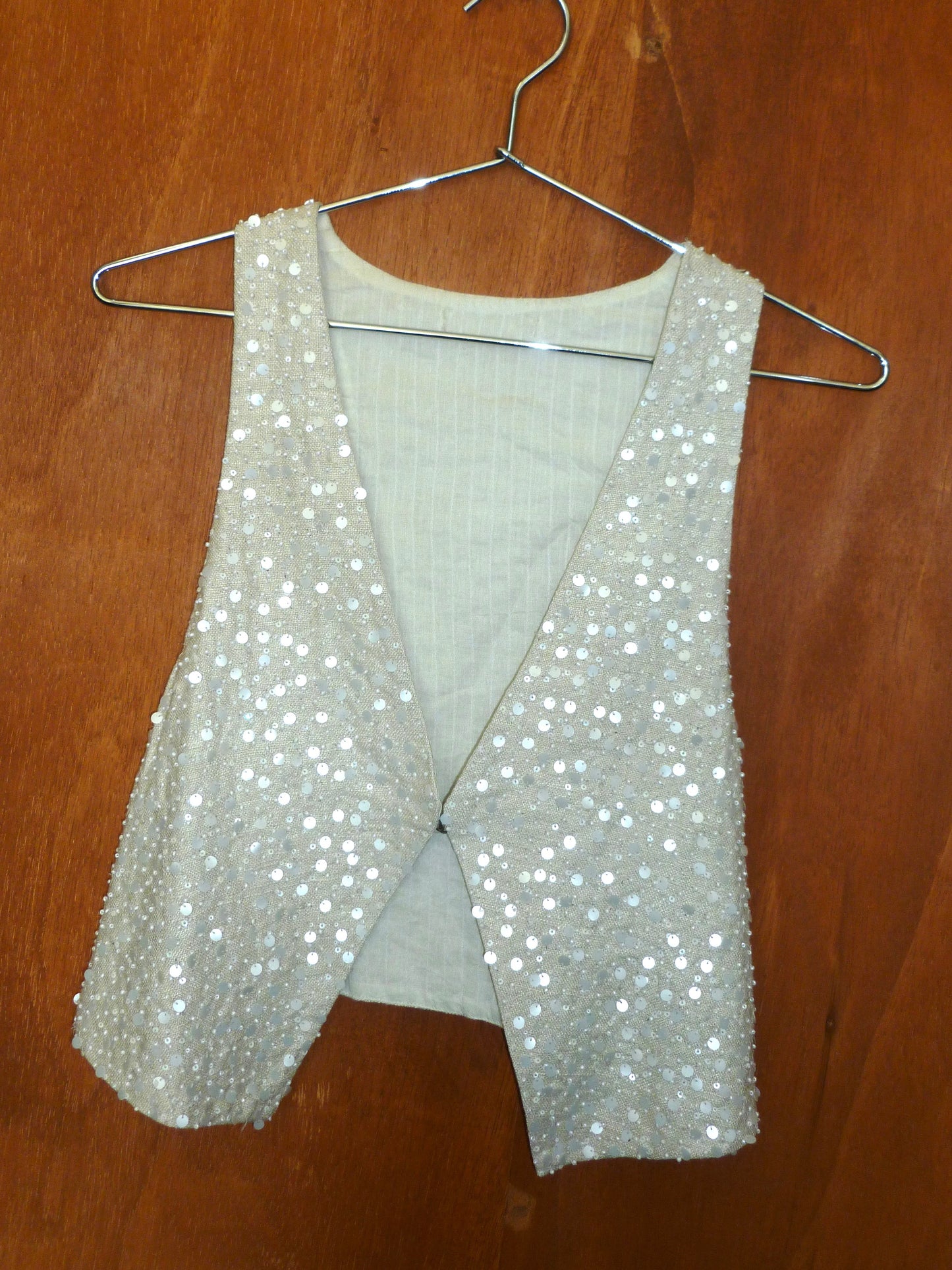 Linen Sequin Vest (M)