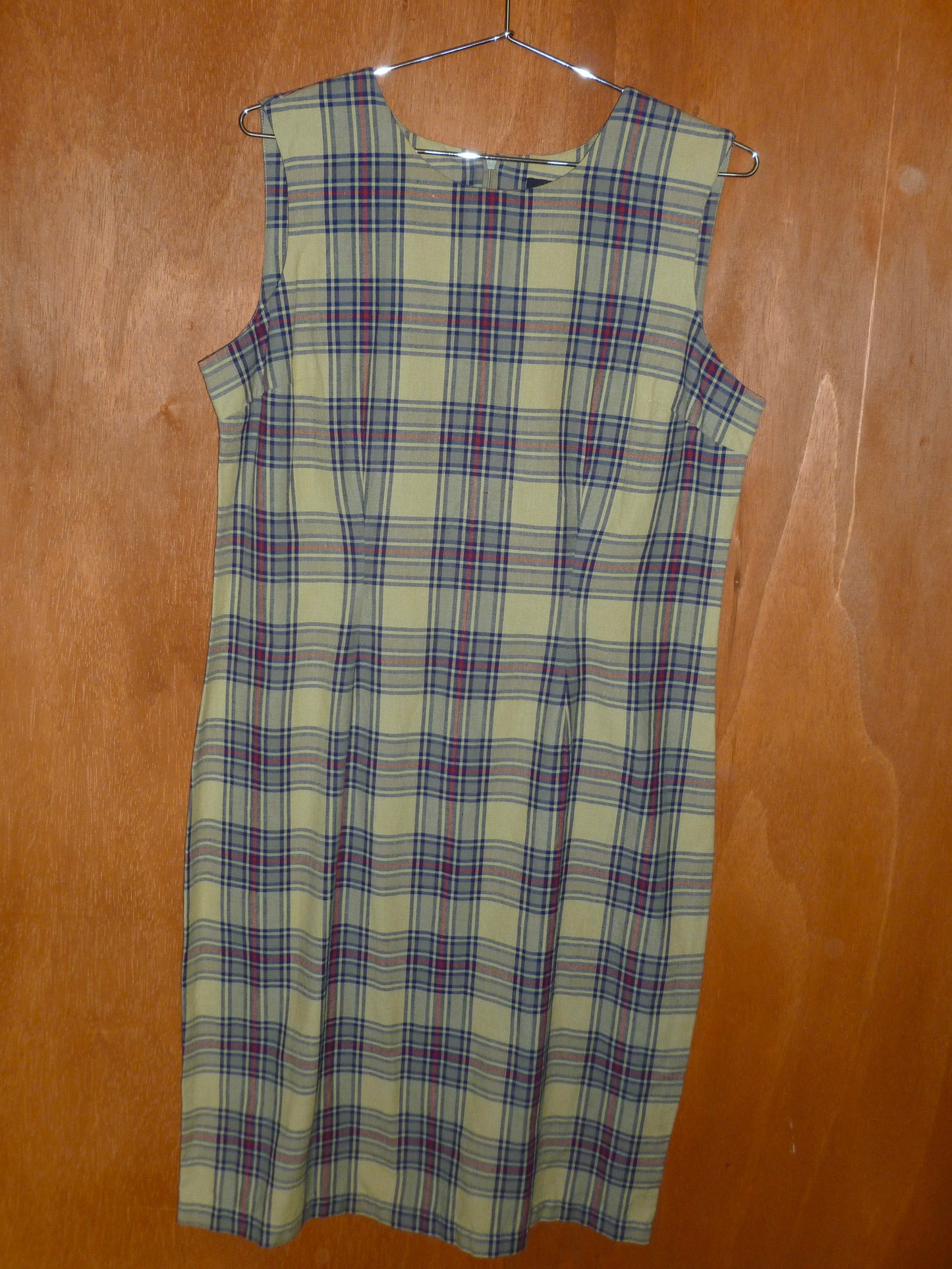 Autumn Plaid Cotton Dress (XL)