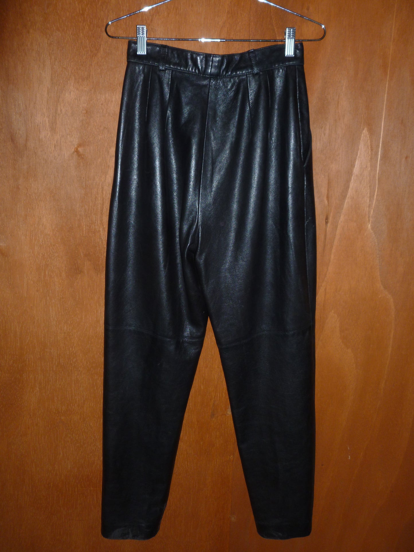 80s Leather High-Waisted Pants (27")