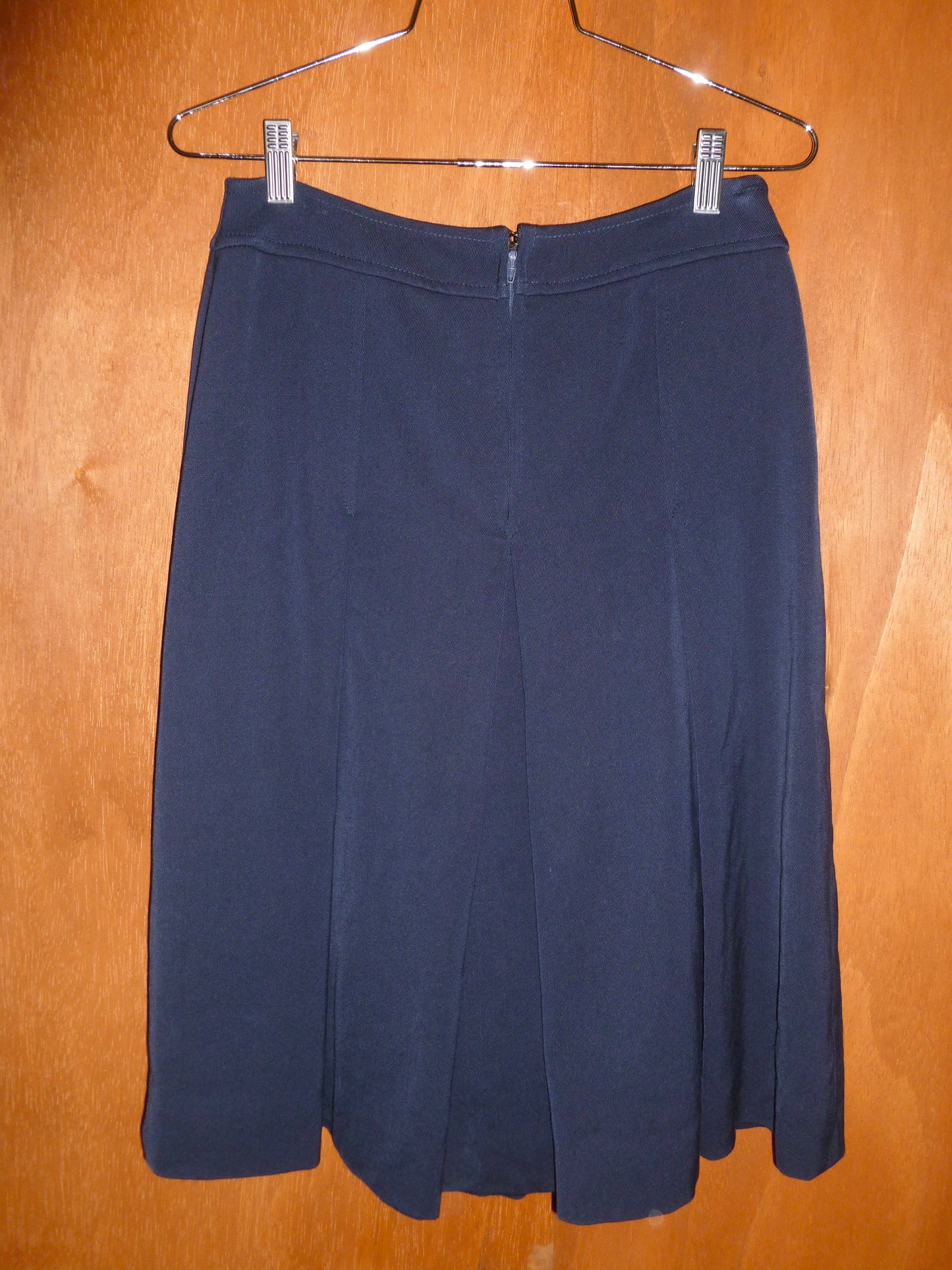 Celine Navy Pleated Skirt (28")