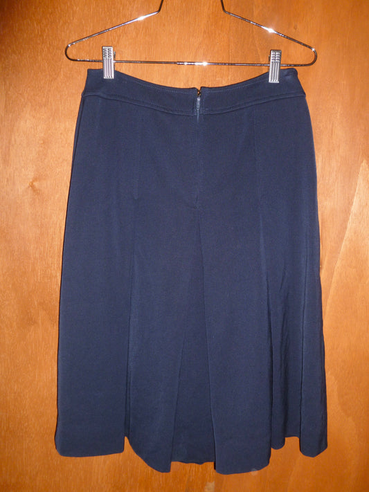 Celine Navy Pleated Skirt (28")