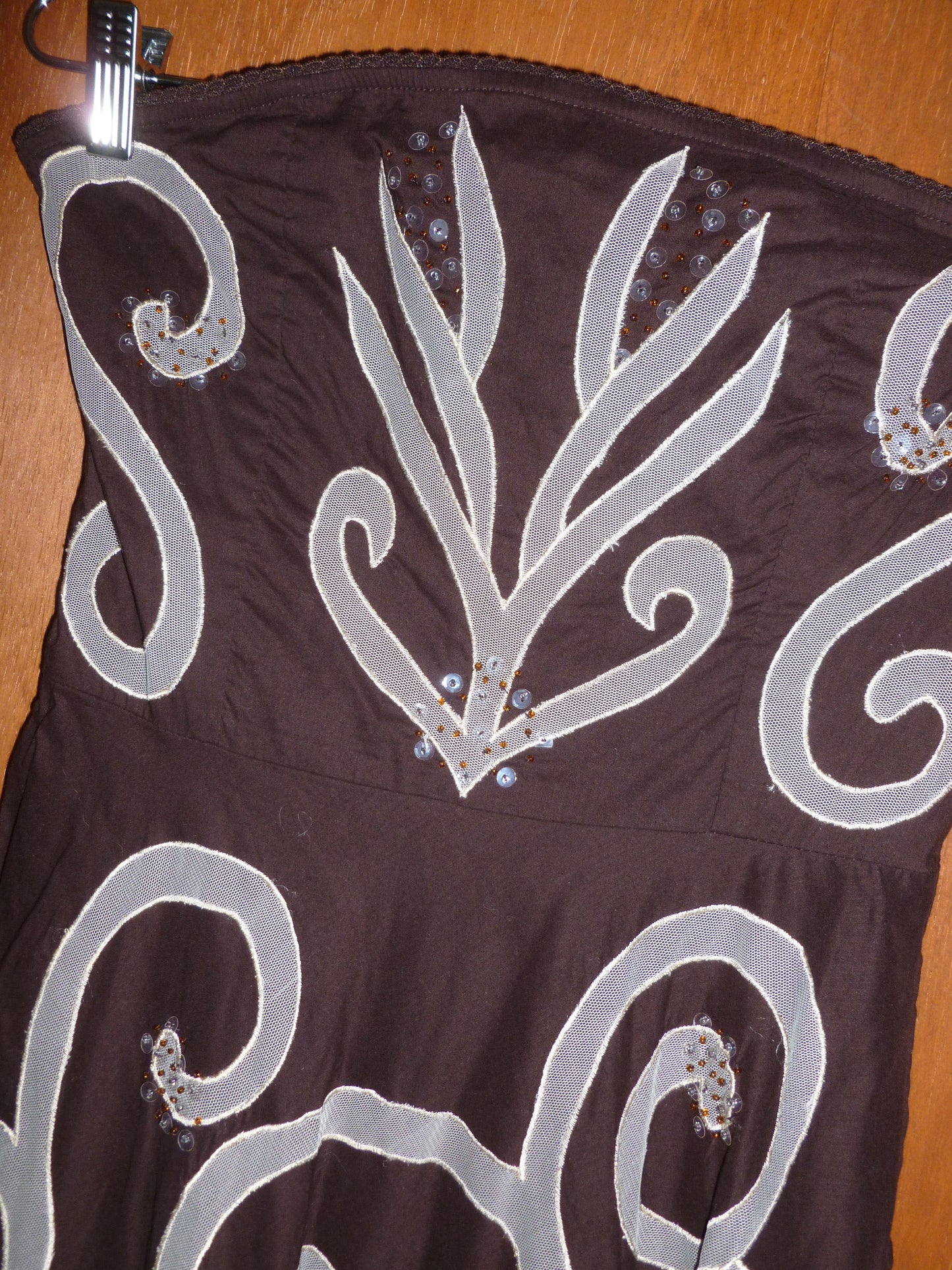 Fleur Embellished Strapless Dress (S)