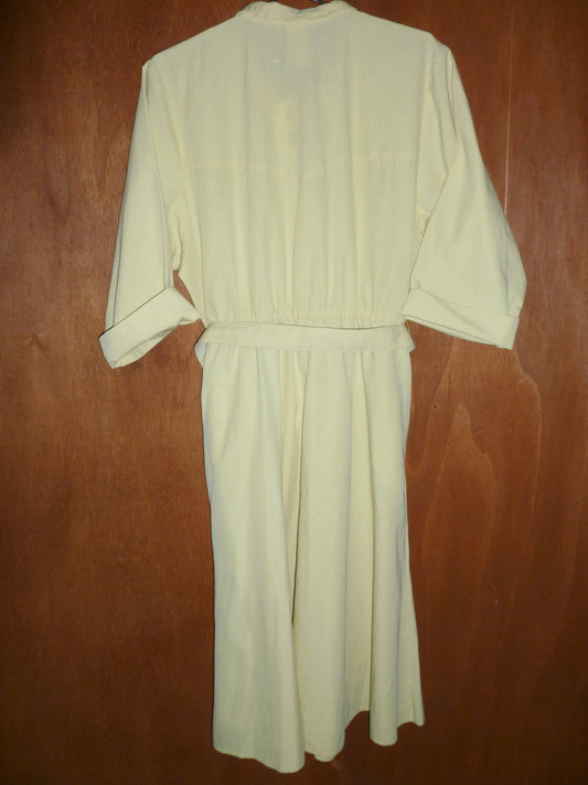 60s Butter Yellow Belted Dress (XL)