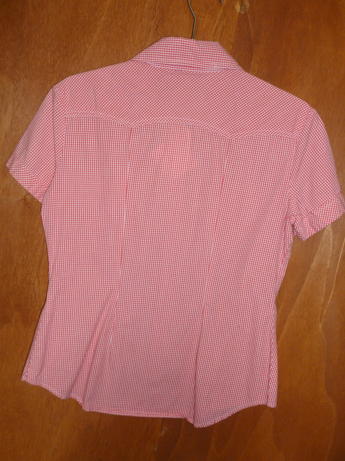 Red Gingham Diesel Short Sleeve Button Up (L)