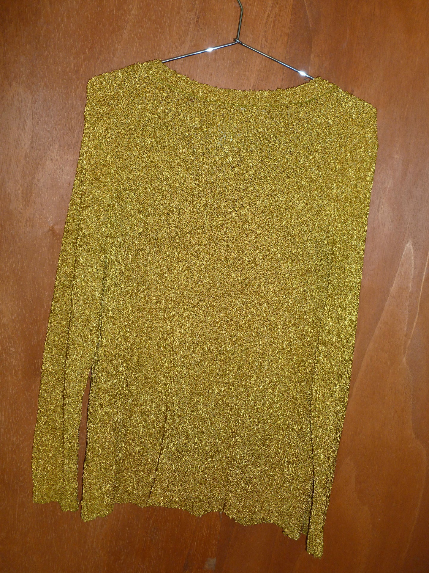 Textured Turmeric Knit Long Sleeve (L)