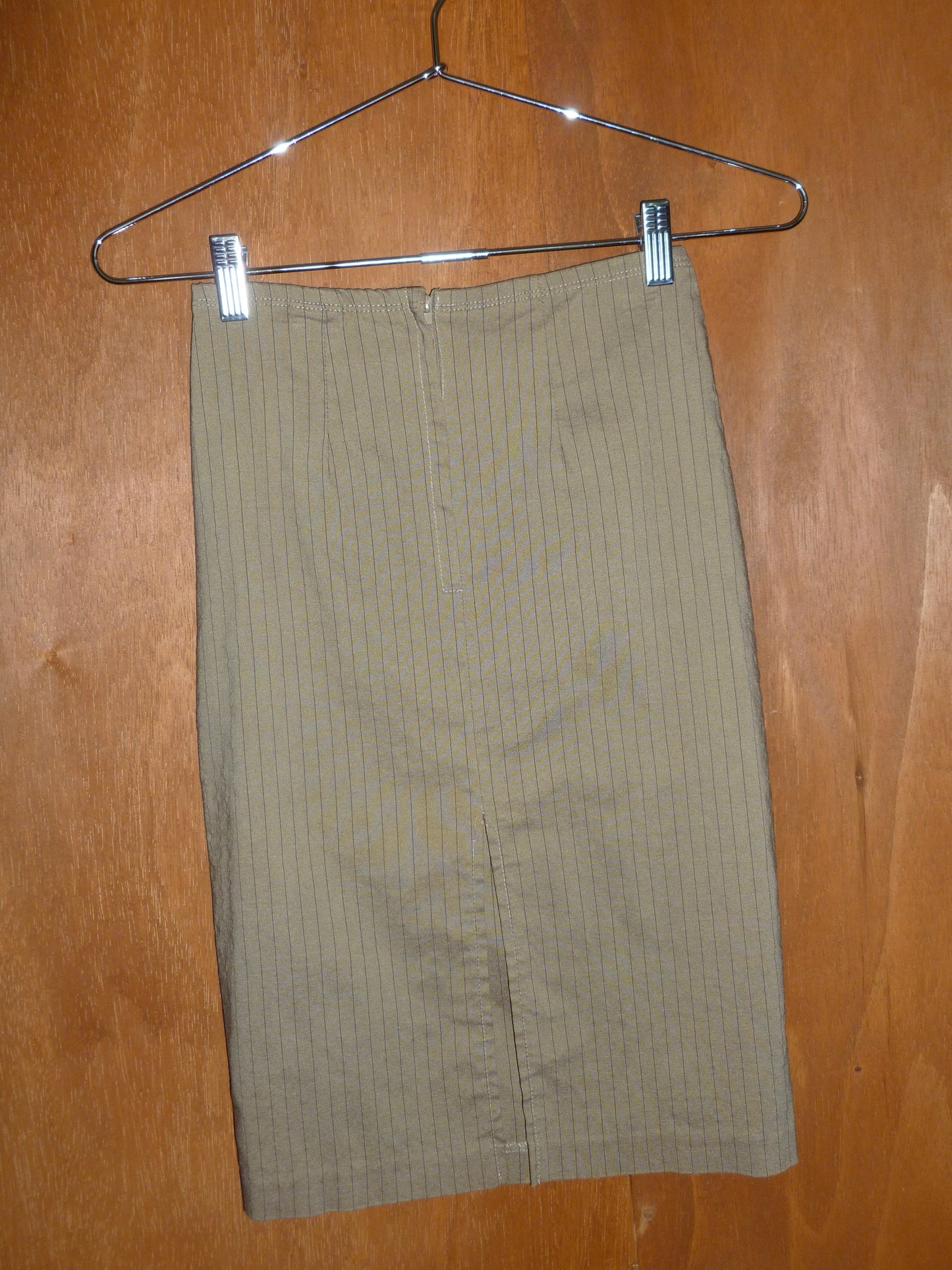 Café Pinstripe Pencil Skirt (XS)