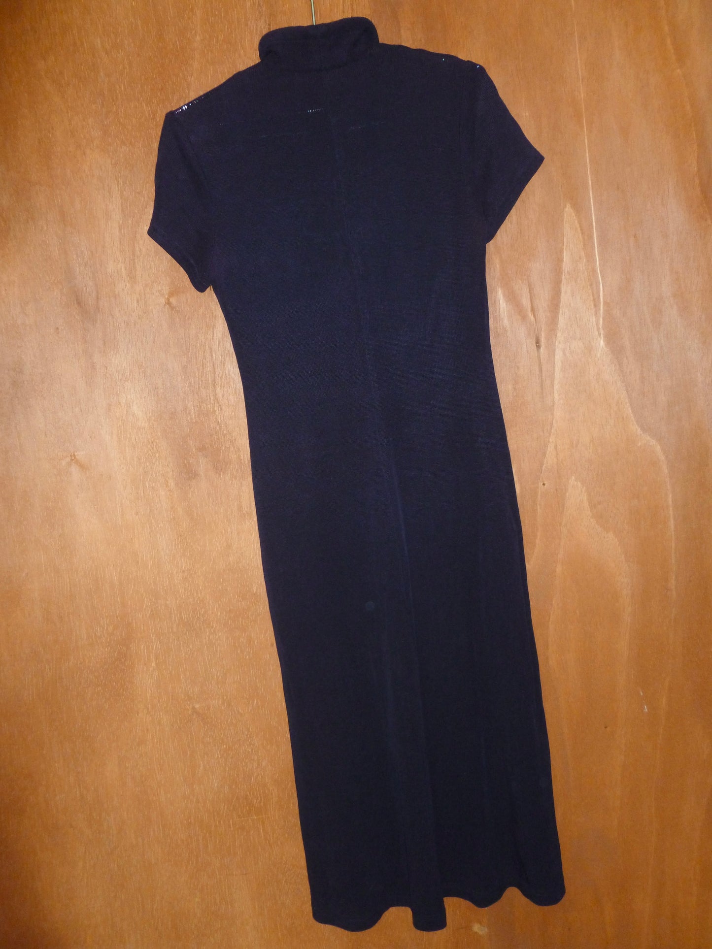 90s Plum Quarter-Zip Dress (L)