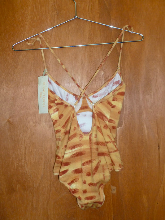 Romeo Gigli Deadstock Paint Streak Swimsuit (42)