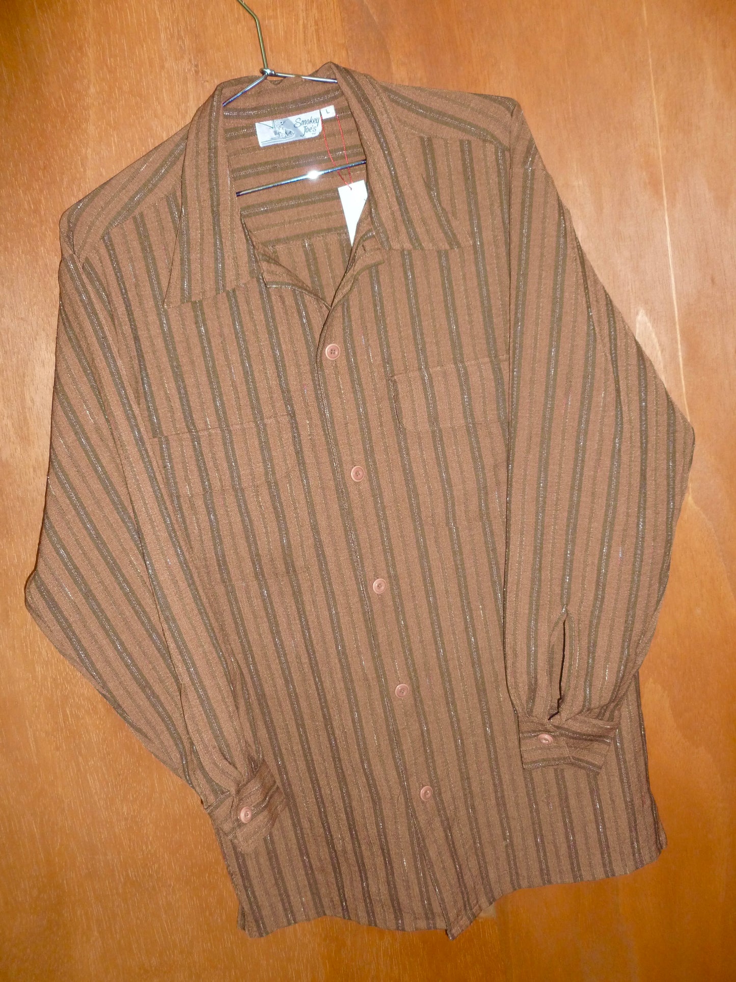 Rust Striped Button-Up (L)