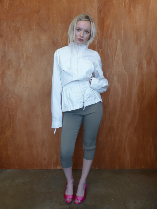 White Cinched Windbreaker (M)