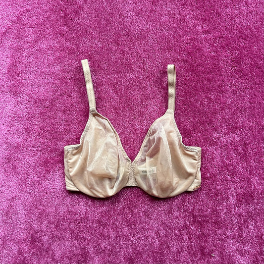 Sheer Soft Cup Nude Bra (32H)