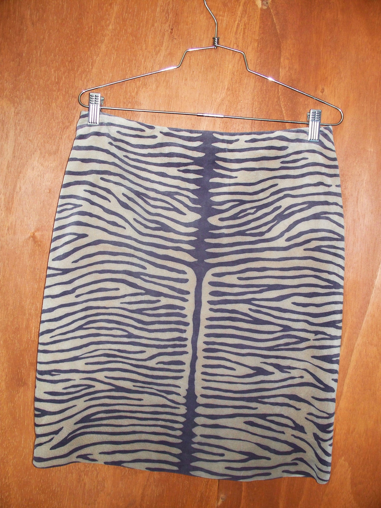 Suede Zebra Pencil Skirt (8)
