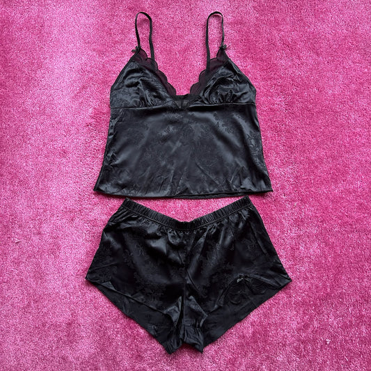 Black Bow Print PJ Set (M)