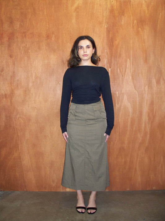 Mushroom Nylon Pocket Skirt (S)