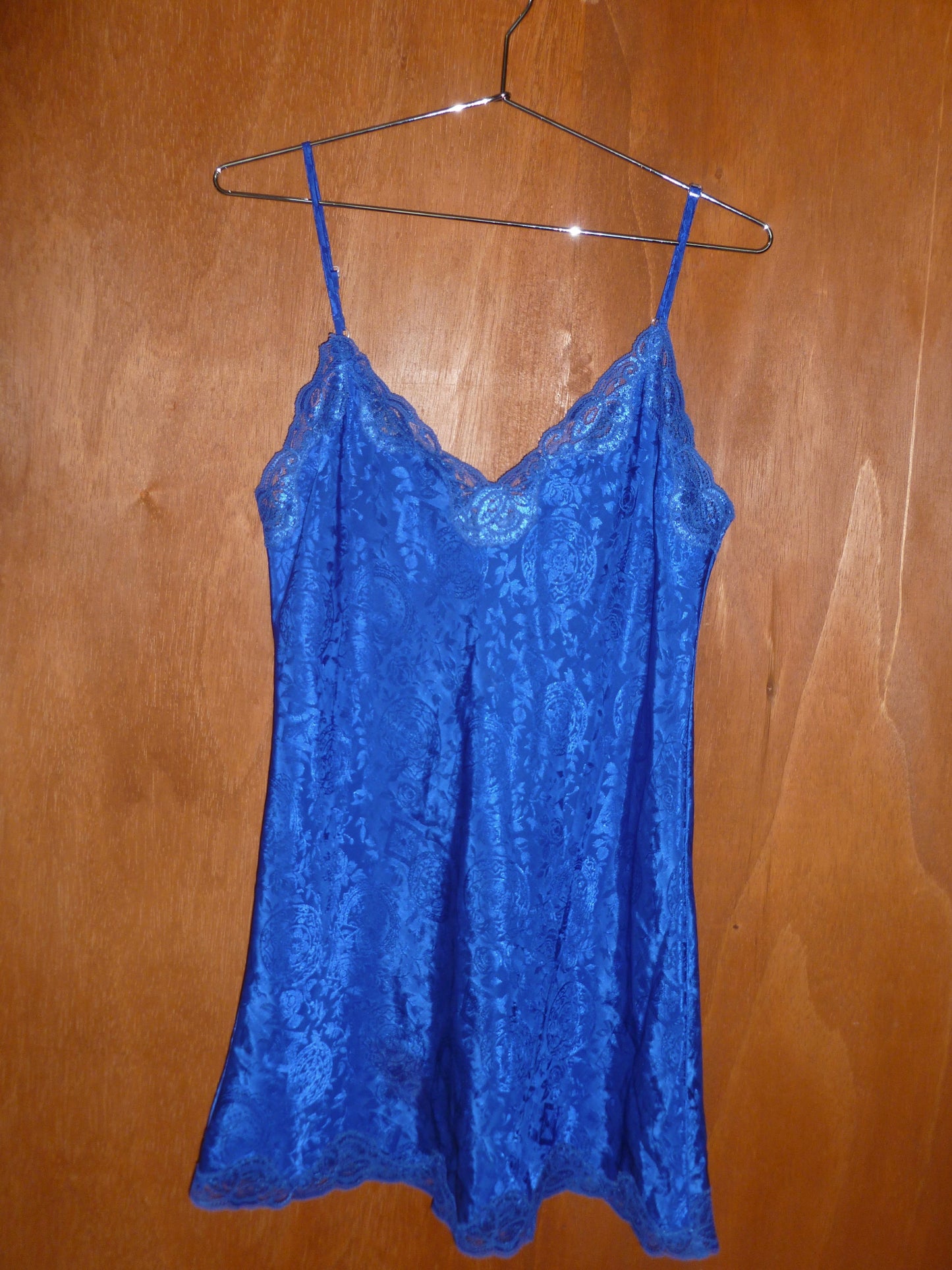 Royal Blue Floral Slip Dress (S)