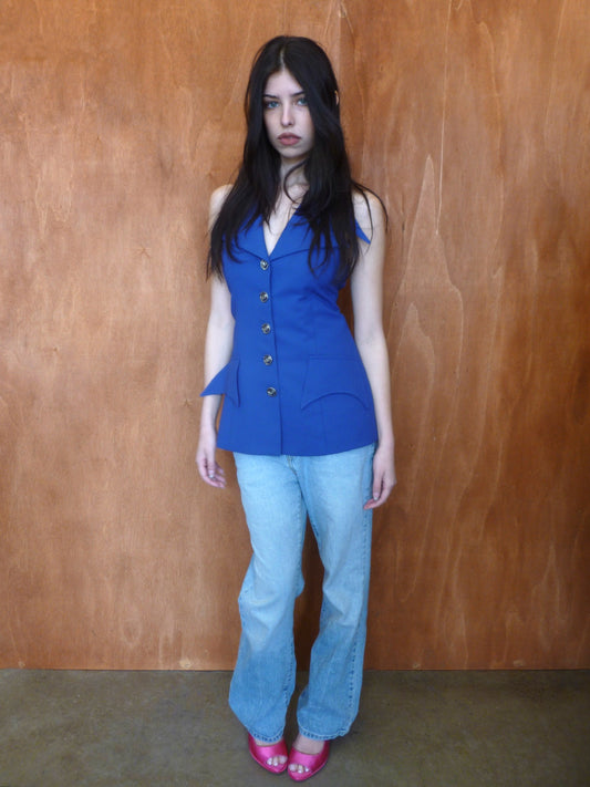 Electric Violet Halter Vest (M)