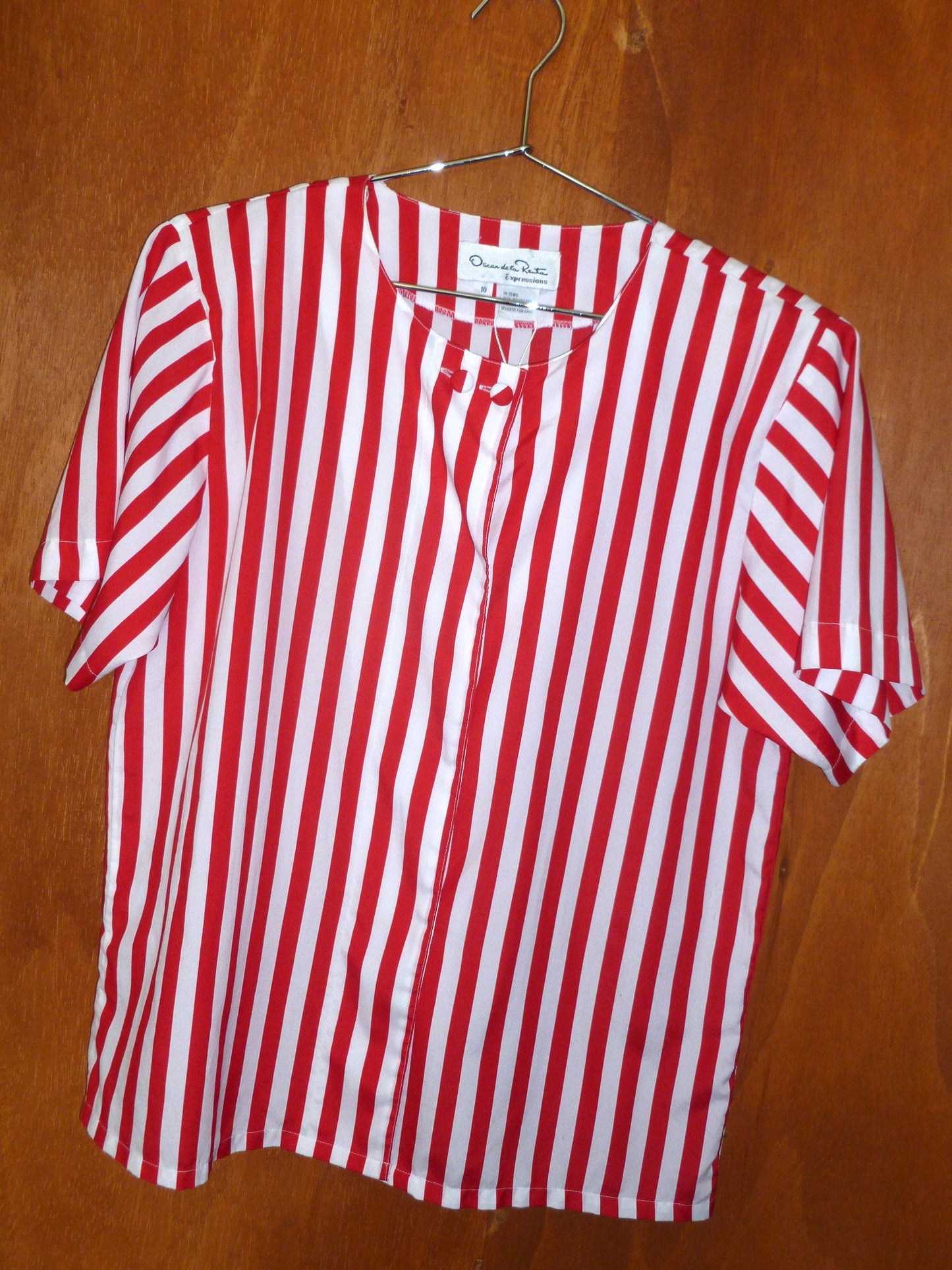 Oscar de la Renta Circus Stripe Blouse (L)