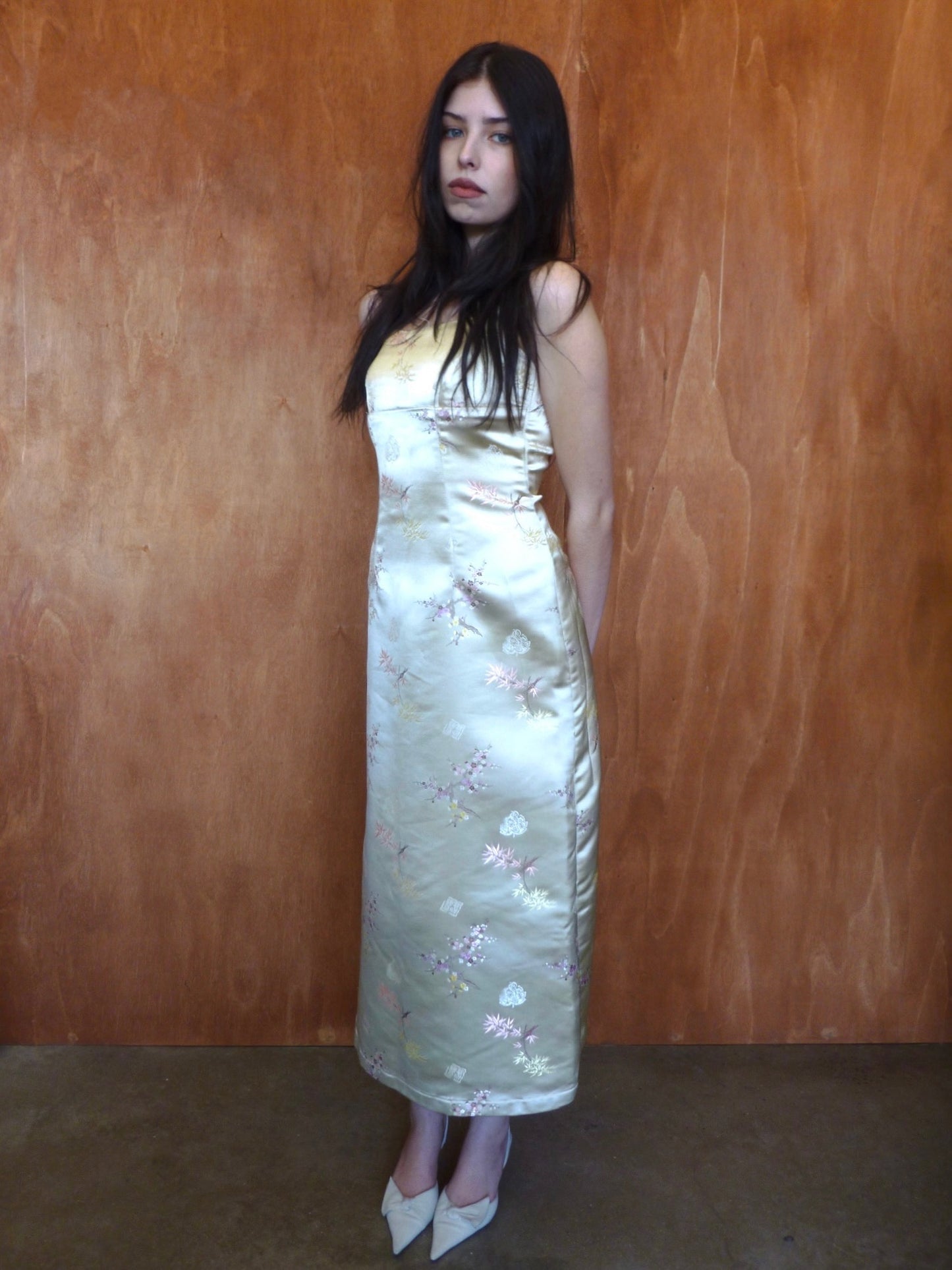 HV BRIDAL Handmade Cherry Blossom Maxi Dress (S)