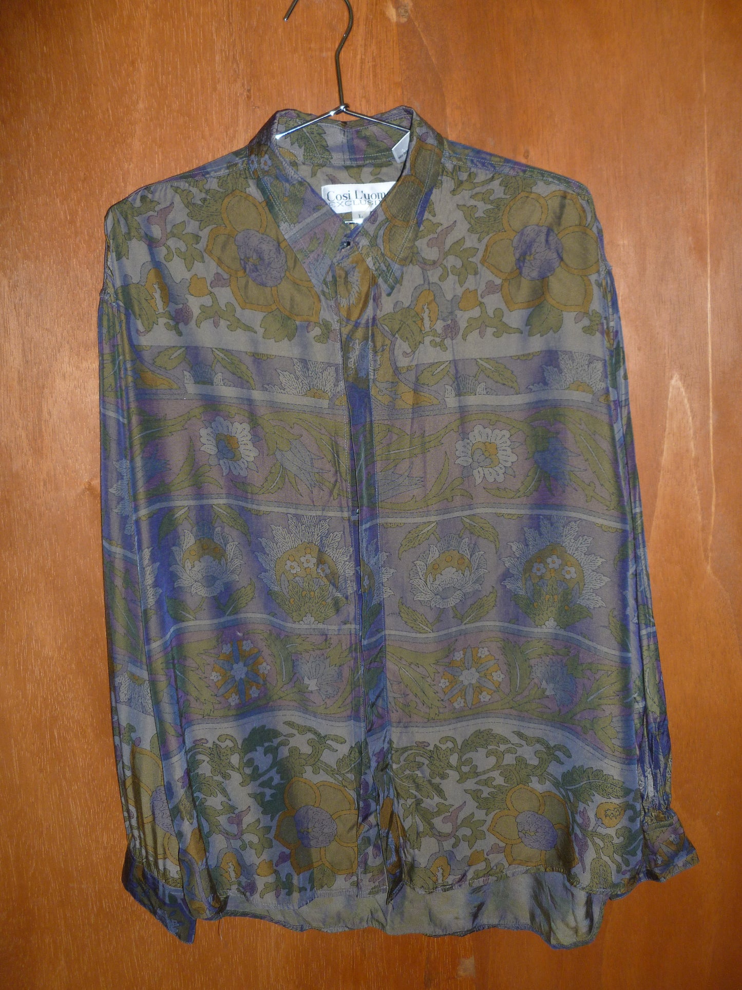 Iridescent Floral Button-Up (XL)