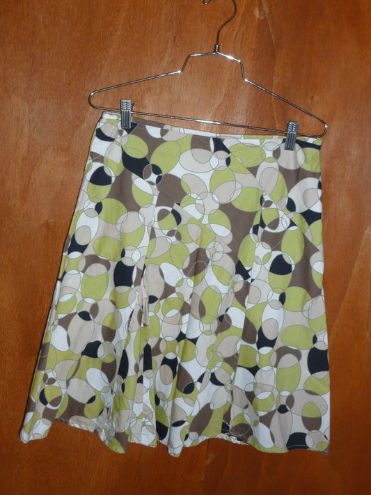 Cotton Chartreuse Printed Skirt (4)