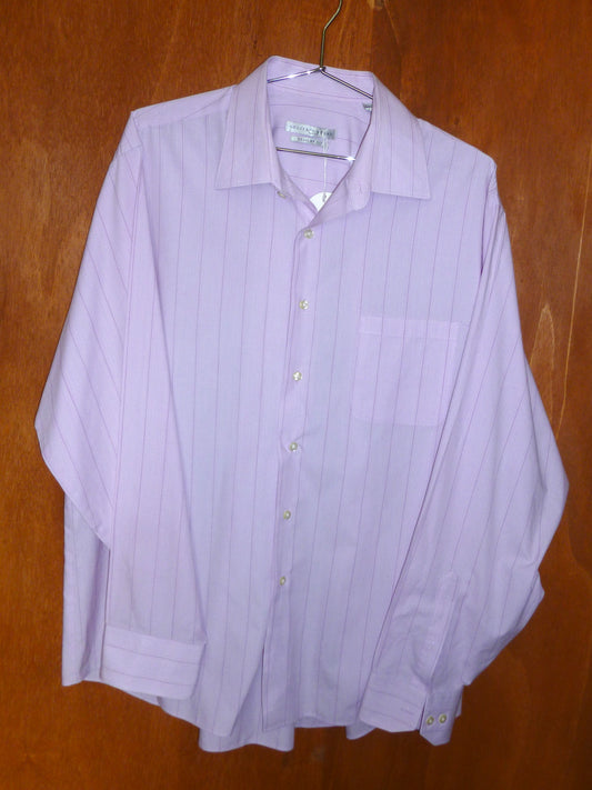 Lavender Striped Boyfriend Button-Up