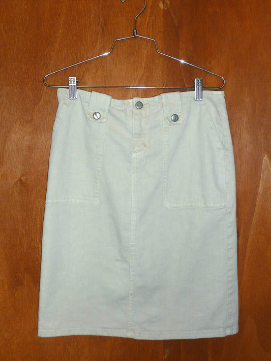 Pearskin Denim Pencil Skirt (S/M)