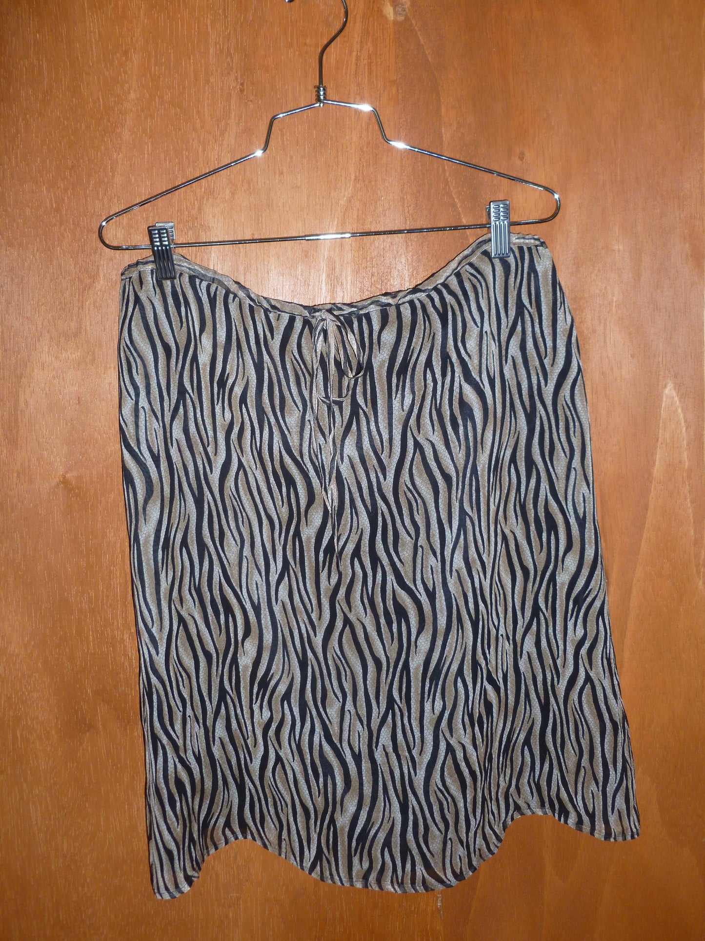 Silk Tiger Print Skirt (34")