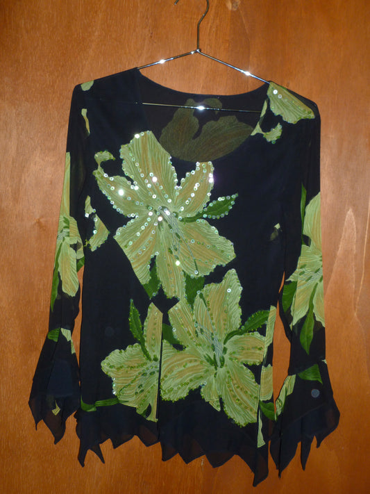 Floral Sequin Detail Dress & Top Set (M)