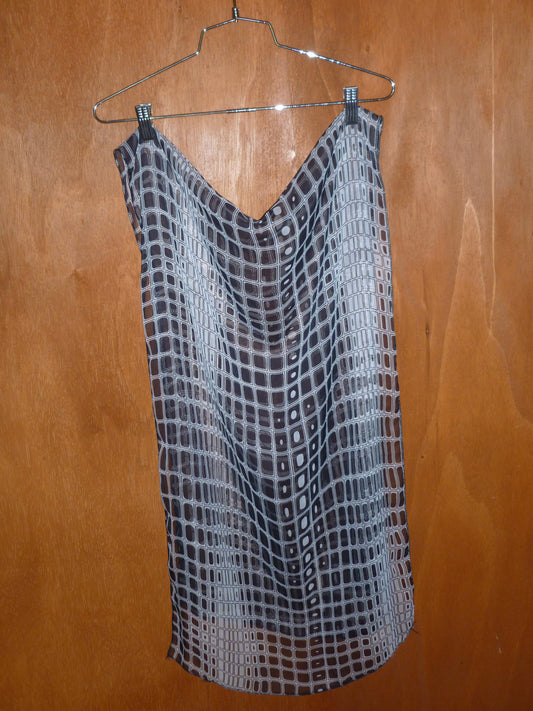 Silk Geo Print Scarf
