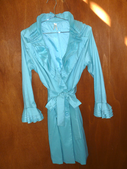 Pool Blue Ruffle Coat (L)