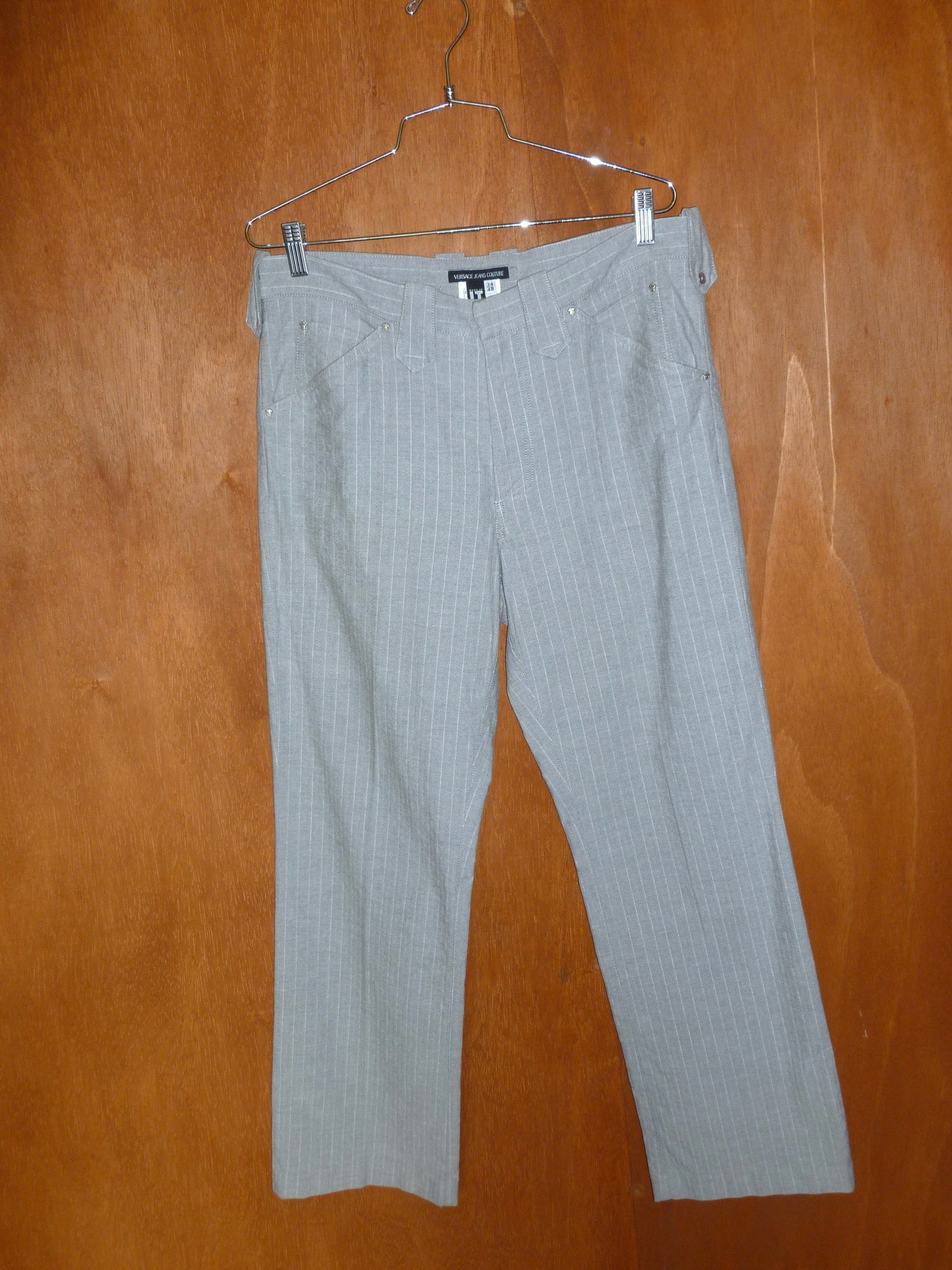 Versace Grey Pinstripe Trouser (34")