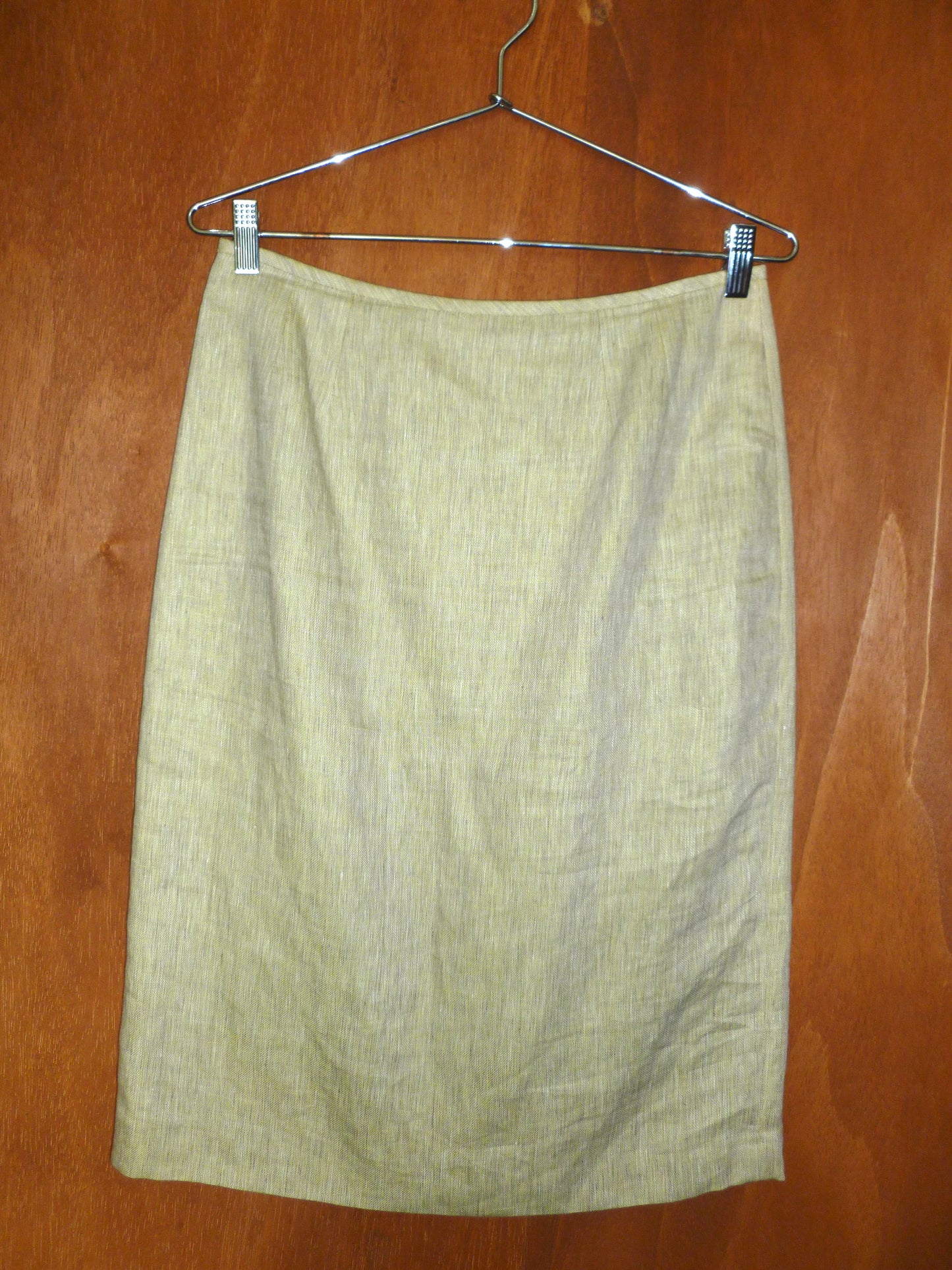 Linen Melon Pencil Skirt (30")