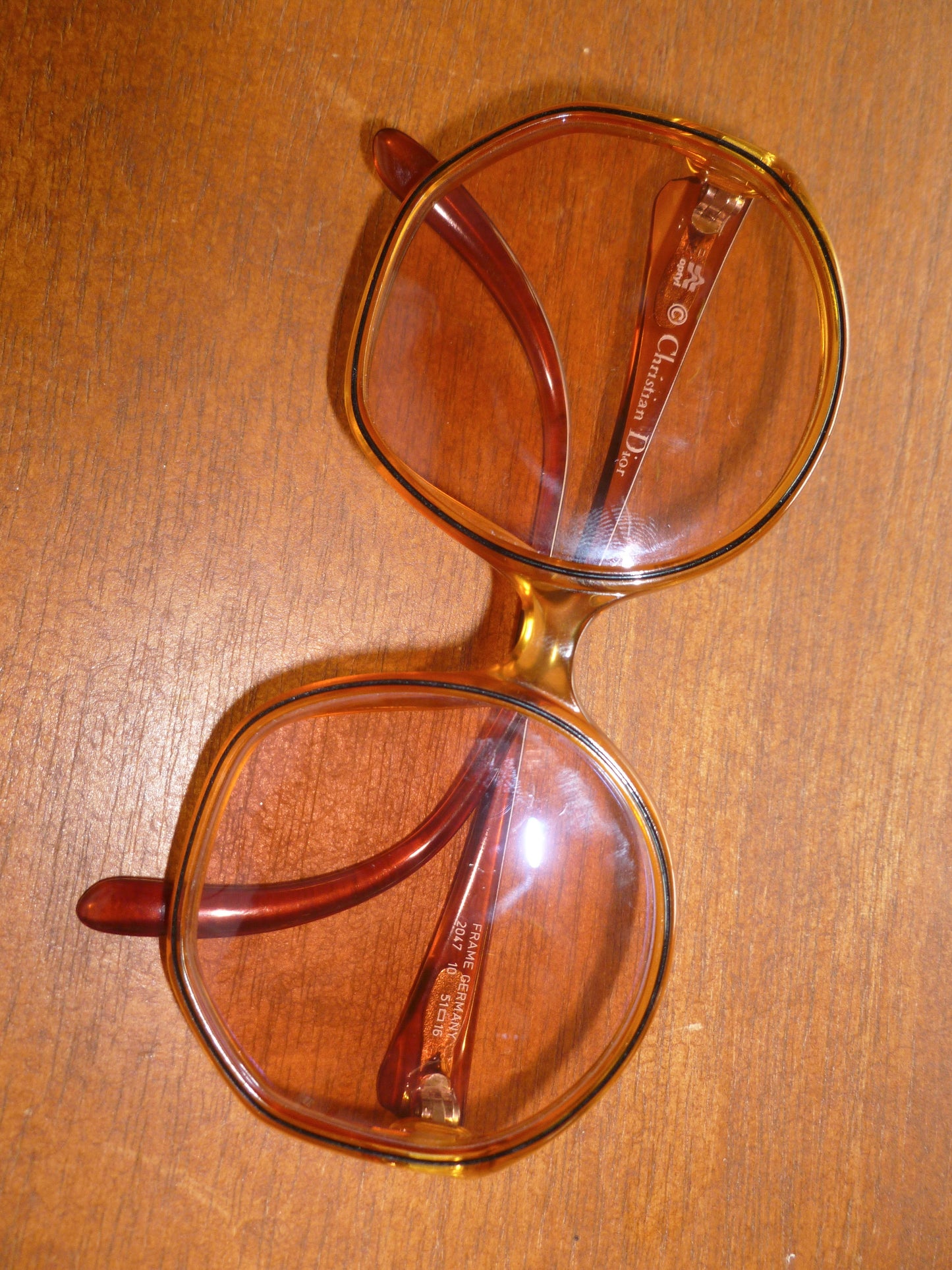 70s Dior Sunglasses - Amber + Rose Lens