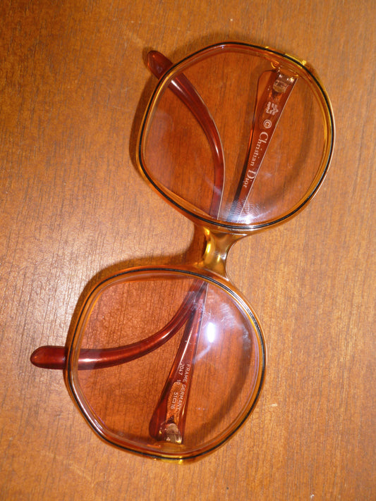 70s Dior Sunglasses - Amber + Rose Lens