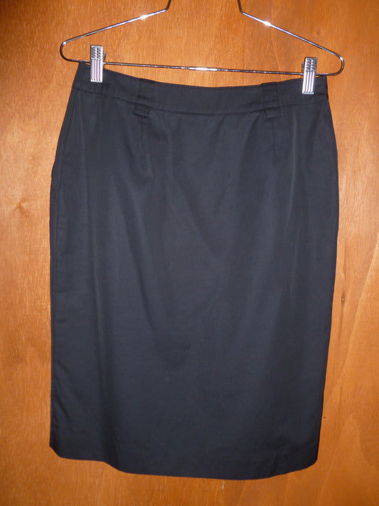 Black Utility Pencil Skirt (29")