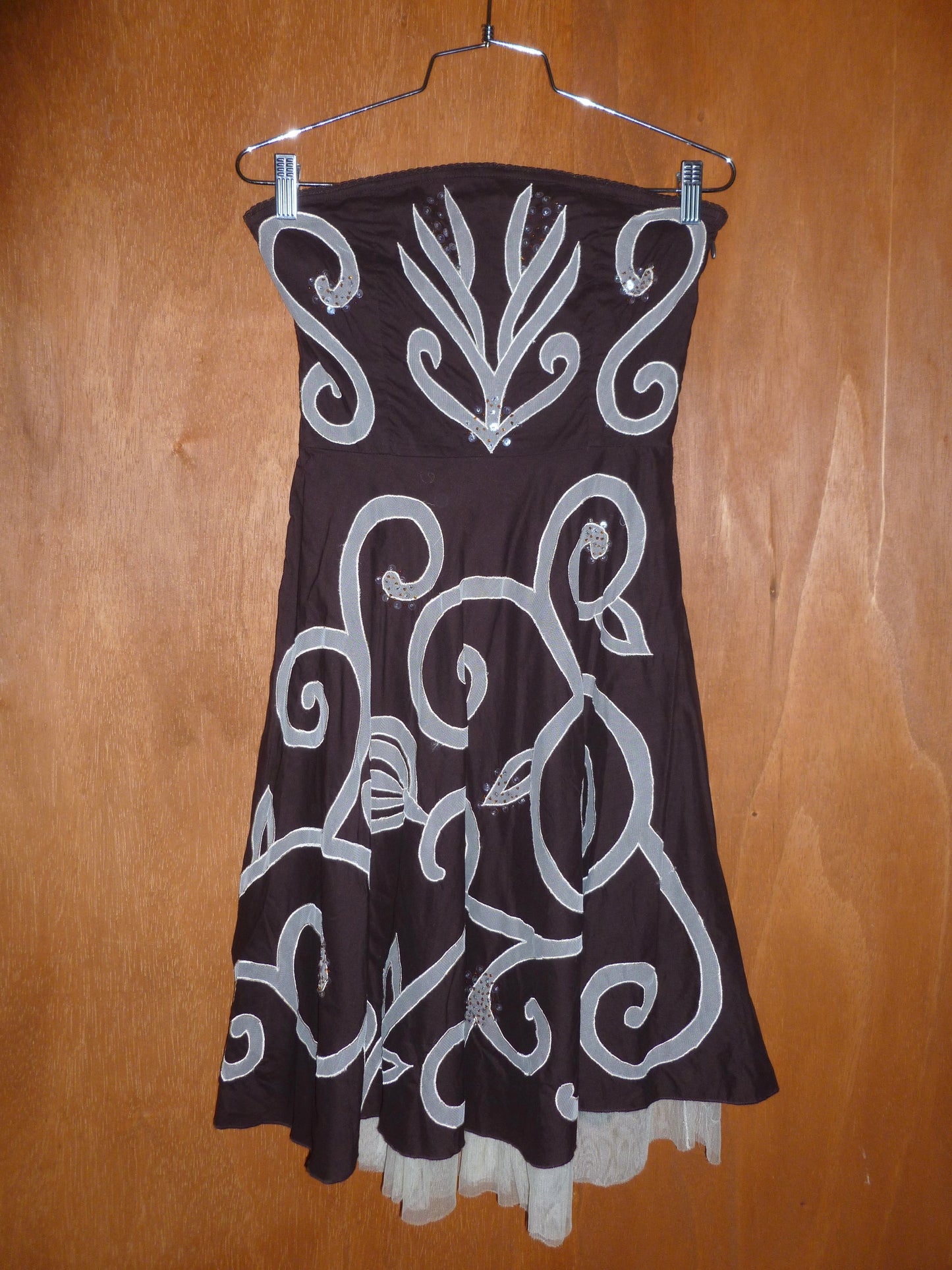 Fleur Embellished Strapless Dress (S)