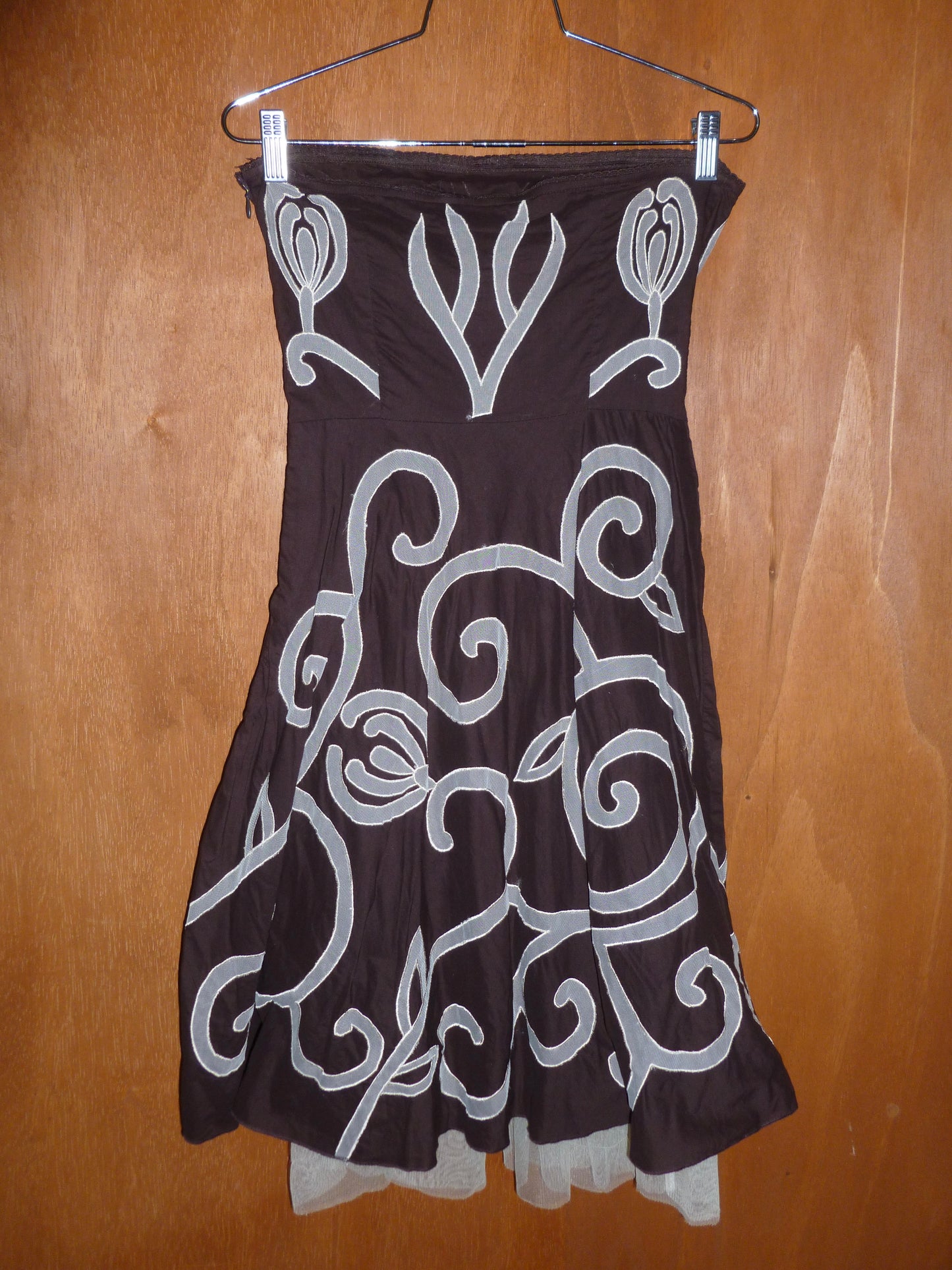 Fleur Embellished Strapless Dress (S)