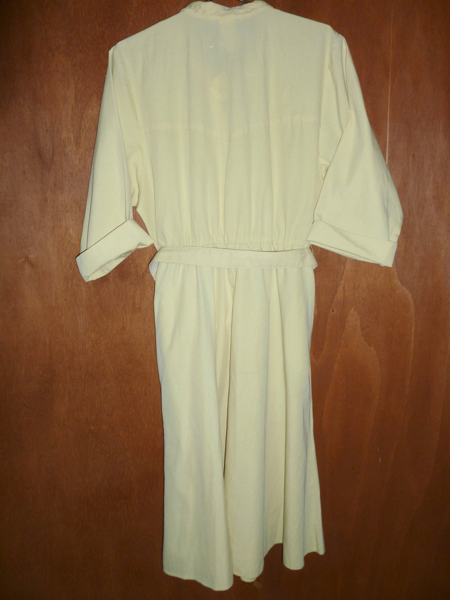 60s Butter Yellow Belted Dress (XL)