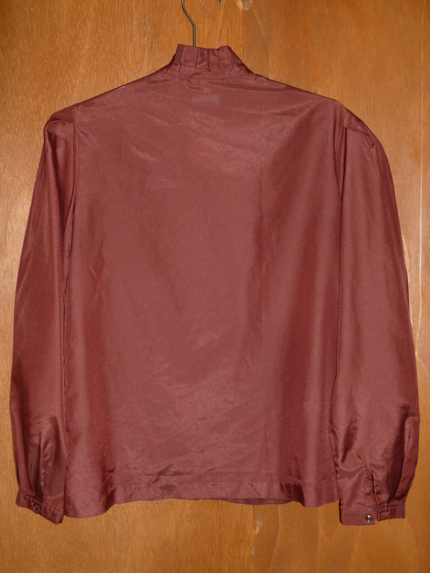 70s Rust Tuxedo Blouse (L)