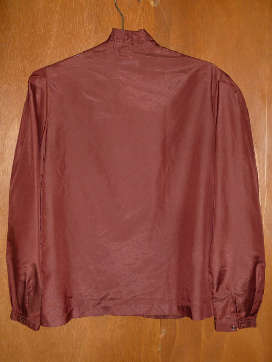 70s Rust Tuxedo Blouse (L)