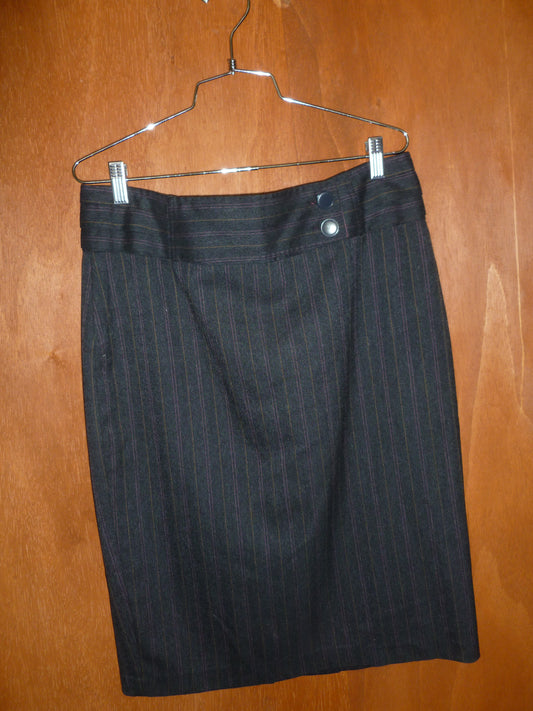 Pink Pinstripe Pencil Skirt (10)