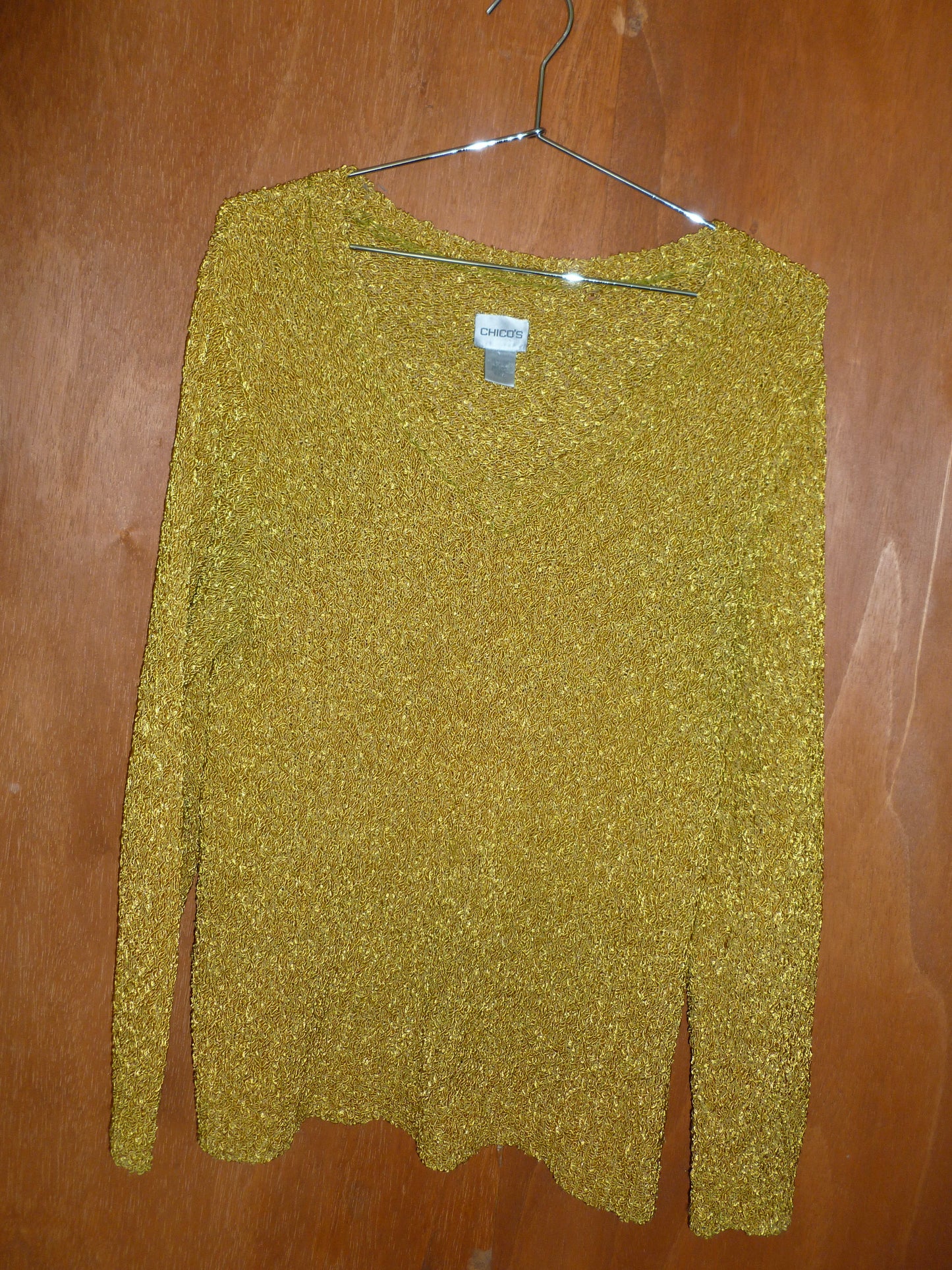 Textured Turmeric Knit Long Sleeve (L)