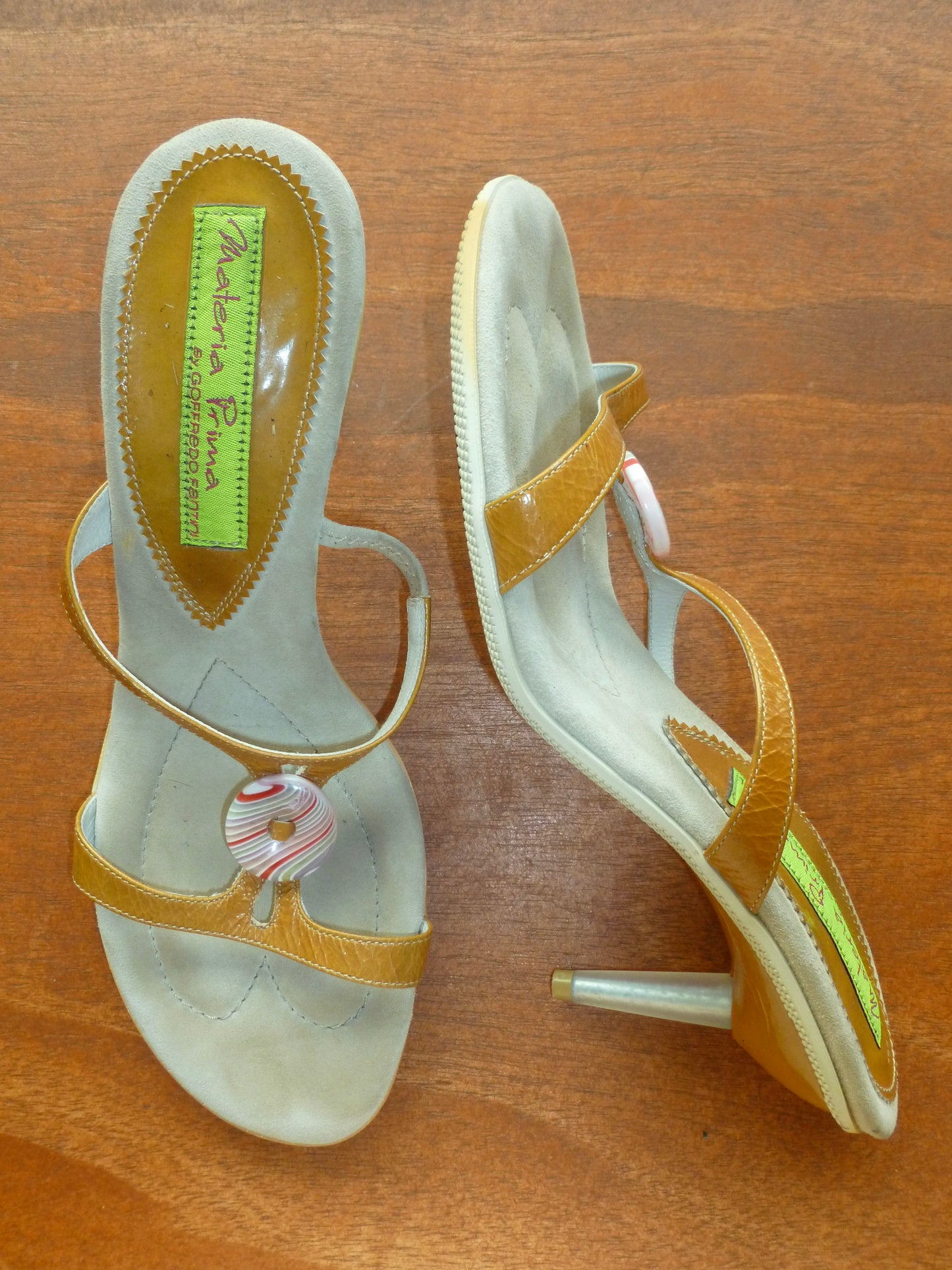 Camel Strappy Bead-Detail Heels (9)