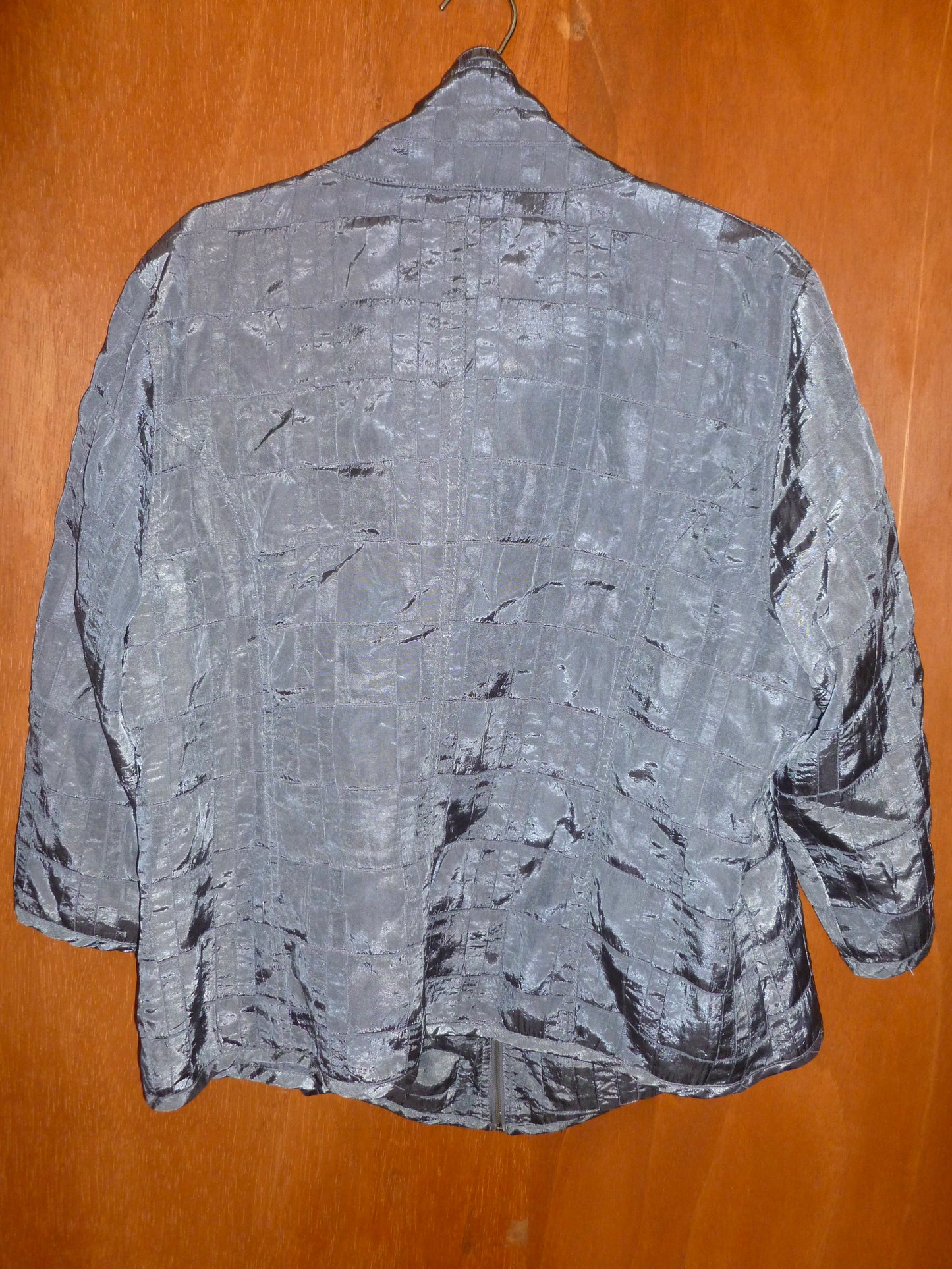 Slate Check Funnel Neck Zip-Up (XXL)