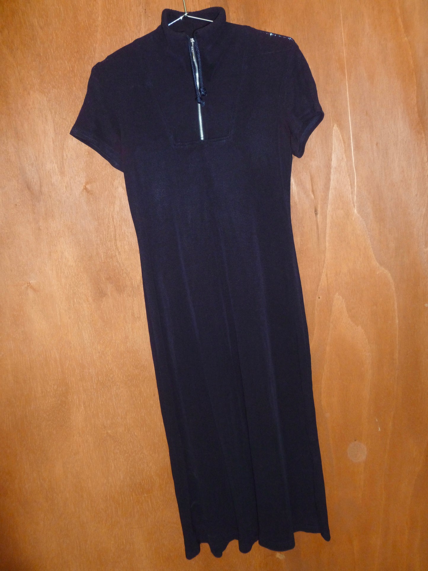 90s Plum Quarter-Zip Dress (L)