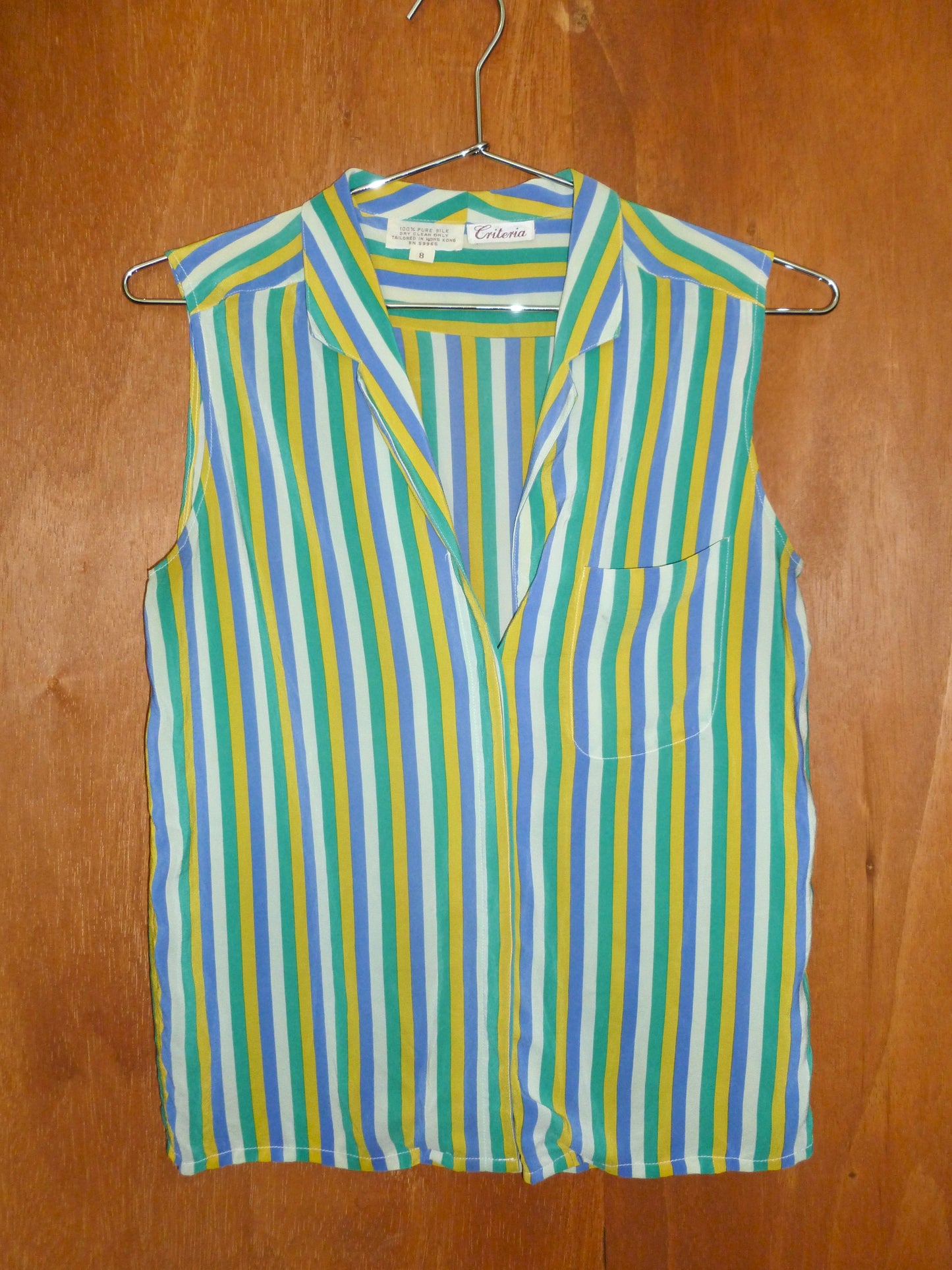 Silk Candy Stripe Sleeveless Button-Up (8)
