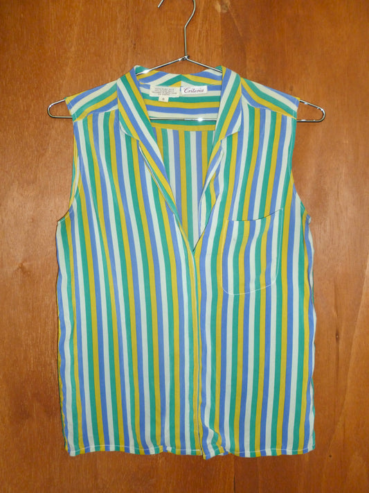 Silk Candy Stripe Sleeveless Button-Up (8)